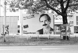 Freiburg im Breisgau: Plakate der Oberbürgermeister-Kandidaten