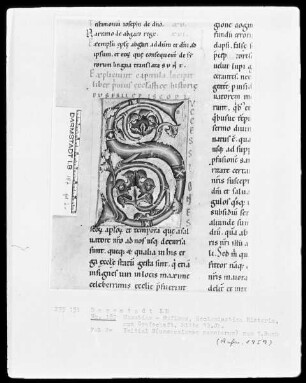 Eusebius Caesariensis, Historia Ecclesiastica aus Grafschaft — Initiale S(uccessiones sanctorum), Folio 2verso