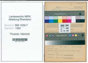 Entnazifizierung Heinrich Thuener , geb. 17.09.1906 (Vorkalkulator)