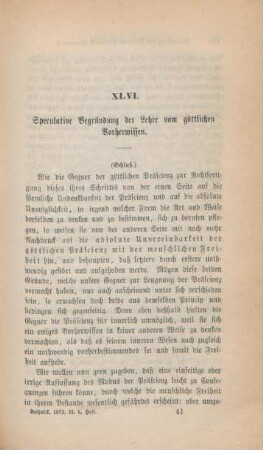 641-674 Speculative Begründung der Lehre vom göttlichen Vorherwissen : Schluß