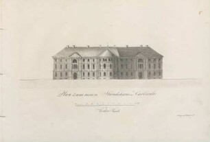 Plan zum neuen Ständehaus in Carlsruhe: Vordere Facade
