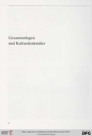 Gesamtanlagen und Kulturdenkmäler