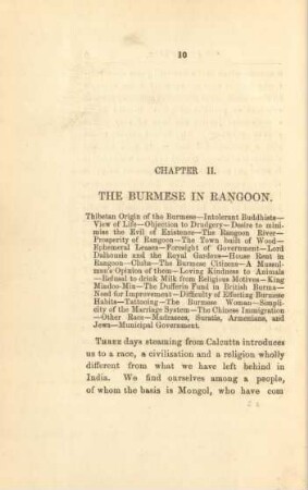 Chapter II. The Burmese in Rangoon