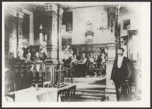 Ansichtskarte Gastraum, Belle-Alliance-Str. 99