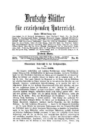 Elementarer Untericht in der Religionslehre