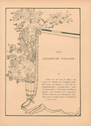 Das japanische Theater II (die Bühne)