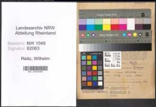 Entnazifizierung Wilhelm Reitz , geb. 16.09.1908 (Geschaeftsfuehrer)