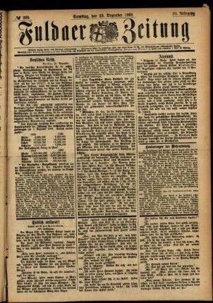Ausgabe vom Samstag, den 23. Dezember 1893.