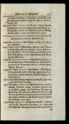 Miscellanea Medica