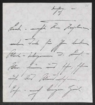 Brief von Fanny Hirsch-Faber an Margarete Hauptmann
