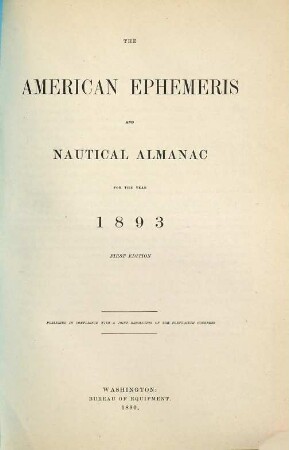 The American nautical almanac. 1893