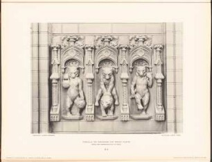 Gymnasium Zum grauen Kloster, Berlin: Detail der Terrakotten an der Turnhalle (aus: Neubauten der Stadt Berlin, Bd. III, 1904)