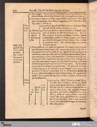 Tab. IV. De FIDE, inprimis salvifica.