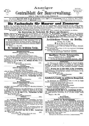 Anzeiger zum Zentralblatt der Bauverwaltung, No. 19