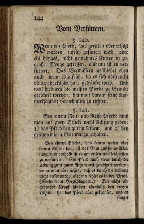 Vom Verfüttern. - Von Beulen.