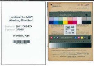 Entnazifizierung Karl Wilmsen, geb. 21.04.1901 (Lehrer)