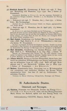 III. Außerdeutsche Staaten (Nr. 469-781)