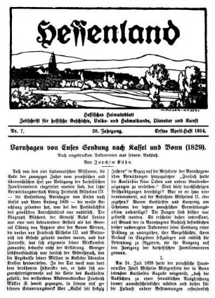 Nr. 7, Erstes April-Heft 1914