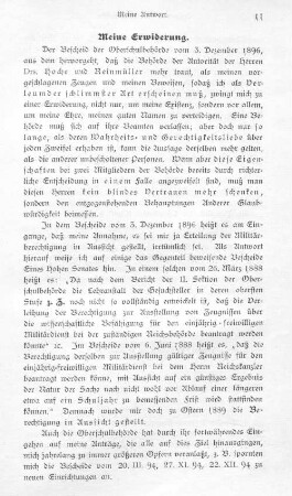 Meine Erwiderung.