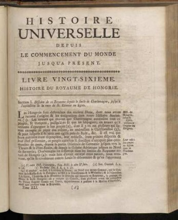 Livre Vingt-Sixieme. Histoire du Royaume de Hongrie.