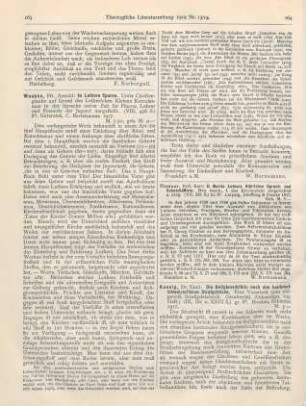 164 [Rezension] Fliedner, Karl, D. Martin Luthers Biblisches Spruch- und Schatzkästlein