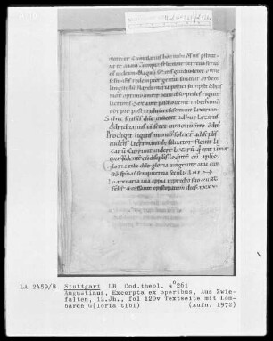 Augustinus, Excerpta ex operibus — Initiale G(loria tibi), Folio 120verso