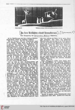N.F. 5.1925: Zu den Ansichten eines Unmodernen