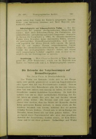 Die Retouche der Vergrösserungen auf Bromsilberpapier