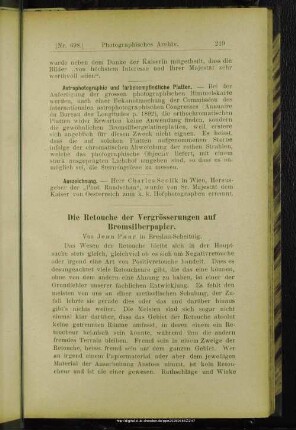 Die Retouche der Vergrösserungen auf Bromsilberpapier