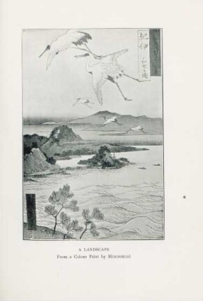 A landscape. From a colour print by Hiroshigé