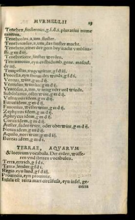 Terrae, Aquarum & locorum vocabula ...