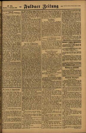 Zweite Ausgabe vom Samstag, den 11. September 1920.
