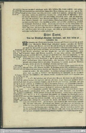 Erstes Capitel. Von der Dreyßigst-Abnahme überhaupt, und was dabey zu beobachten seye