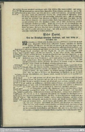 Erstes Capitel. Von der Dreyßigst-Abnahme überhaupt, und was dabey zu beobachten seye