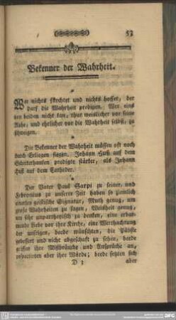 Bekenner der Wahrheit