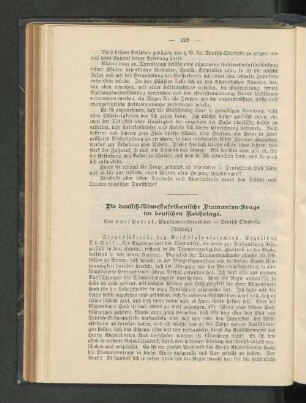 Die deutsch-südwestafrikanische Diamanten-Frage im deutschen Reichstage.