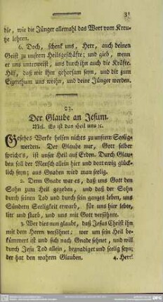 23. Der Glaube an Jesum