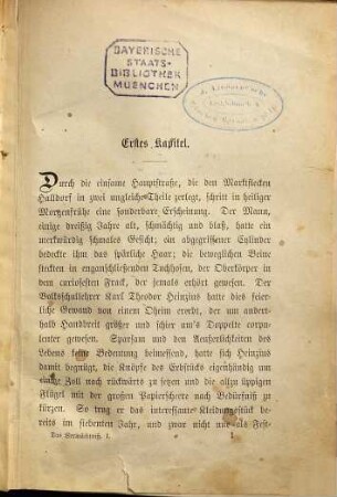 Das Vermächtniß : Roman aus der Gegenwart, 1