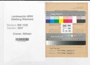 Entnazifizierung Wilhelm Cremer , geb. 17.02.1908 (Ingenieur)