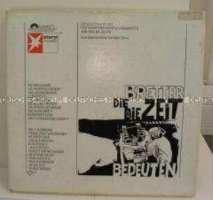 Kassette mit 2 Schallplatten und Begleitheft zur Geschichte des deutschen Kabaretts, Kassette