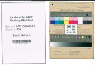 Entnazifizierung Heinrich Bruch , geb. 02.11.1903 (Vertreter)