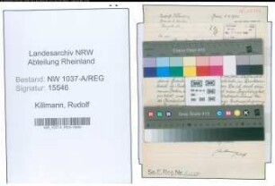 Entnazifizierung Rudolf Killmann , geb. 28.06.1913 ()