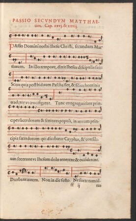 Passio Secundum Matthaeum. Cap. xxvi. & xxvii.
