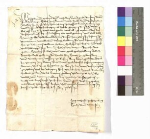 Schreiben des Jörg Nothaft zu Hohenberg an Kraft von Hohenlohe betreffend Regelung der Turnau'schen Schuld.