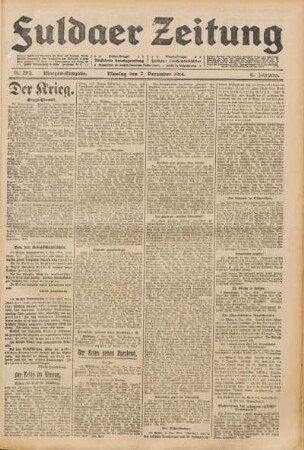 Ausgabe vom Montag, den 07. Dezember 1914.