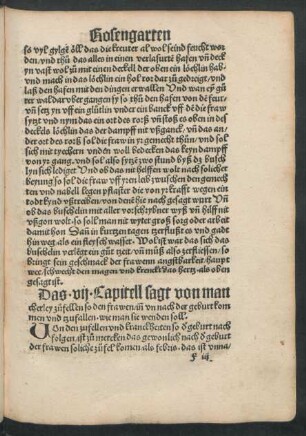 Das .vii. Capitell sagt von mancherley zufellen so den frawen/ inn und nach der geburt kommen und tzufallen ...