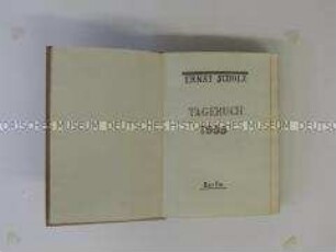 Handschriftliches Tagebuch mit eingeklebten Zeitungsausschnitten zum politischen Weltgeschehen 1955