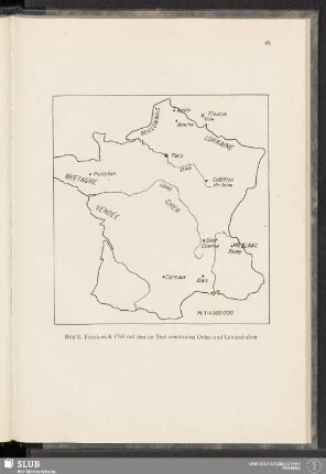 Bild 8. Frankreich 1789 mit den im Text erwähnten Orten und Landschaften