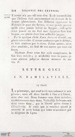 (Lettre CXCI -CC)