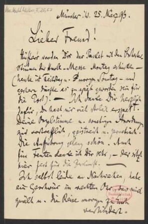 Brief an Franz Wüllner : 25.03.1893